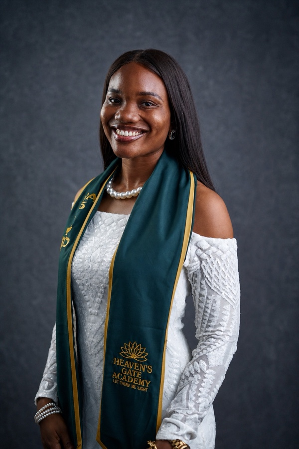 A WPA ’25 graduate in her ceremony stole
