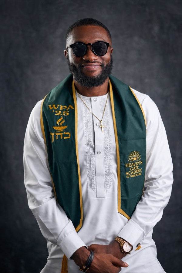 A WPA ’25 graduate in her ceremony stole