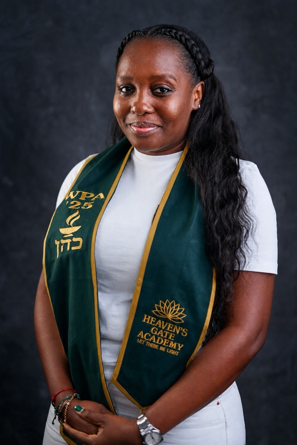 A WPA ’25 graduate in her ceremony stole