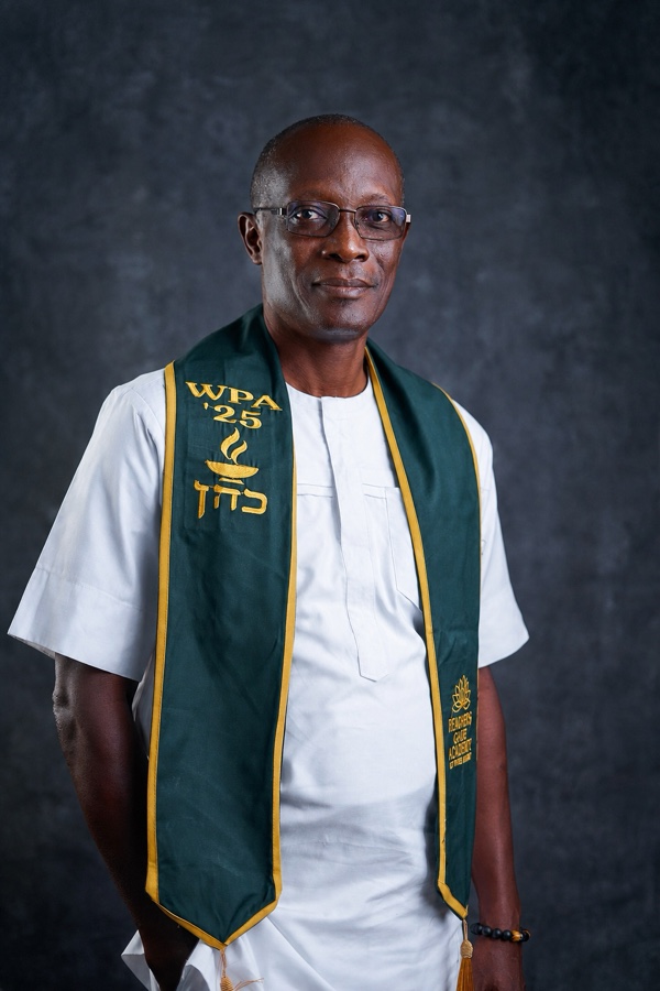 A WPA ’25 graduate in his ceremony stole