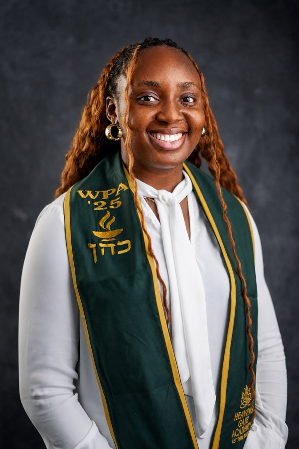 A WPA ’25 graduate in his ceremony stole