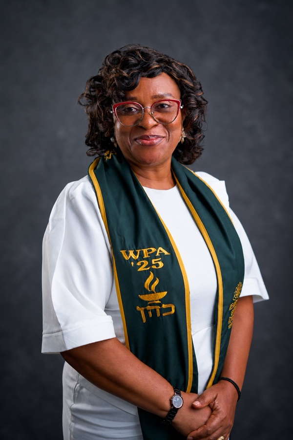 A WPA ’25 graduate in her ceremony stole