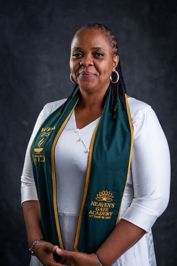 A WPA ’25 graduate in her ceremony stole